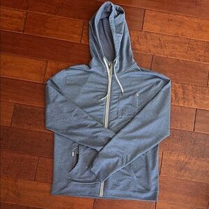 Vuori Men's Full Zip Hoodie Seaside performance blue XL
